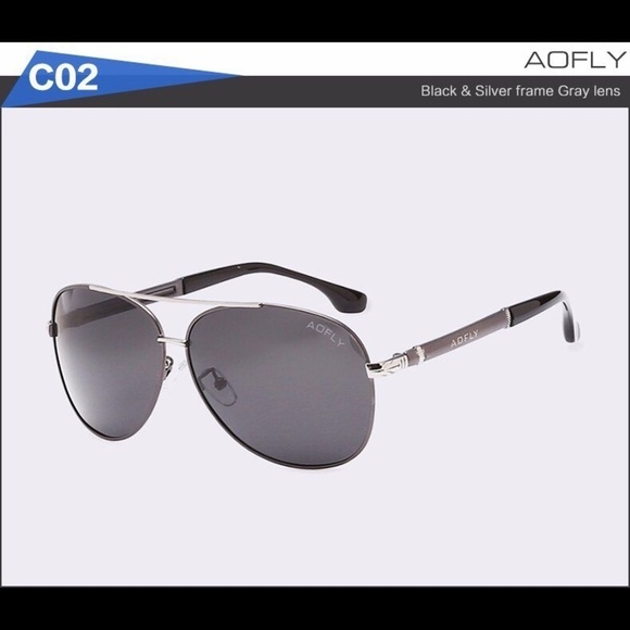 AOFLY Authentic Men's Aviator Sunglasses - Picture 1 of 4